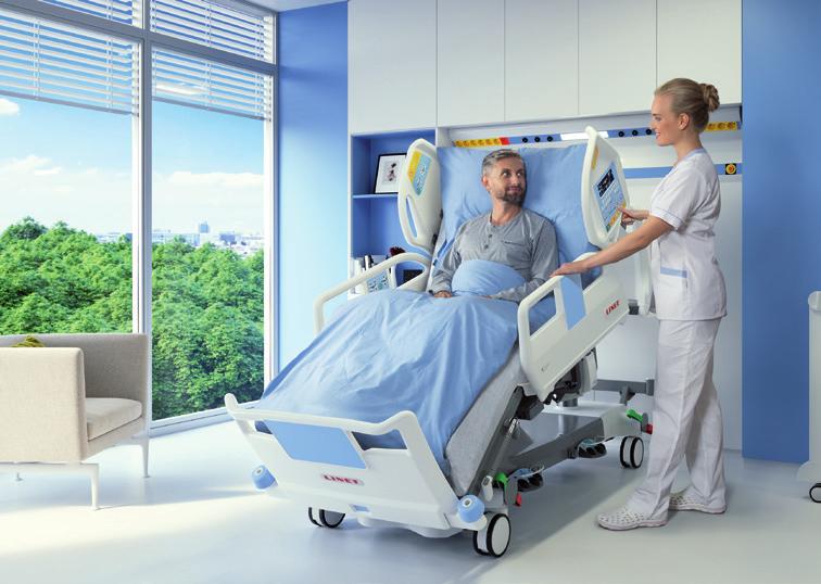 Art of positioning MULTI-SECTION FRAME DESIGN: ALLOWS UNLIMITED PATIENT COMFORT AND IMPROVES NURSING EFFICIENCY.
