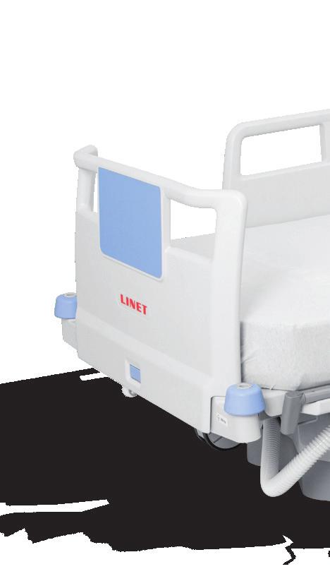 Practical details 1 Foot controls Practical foot controls for the easy handling of patients. 2 Horizontal corner bumpers Protect the bed. 3 Mobi-Lift Helps patient to control bed hight.
