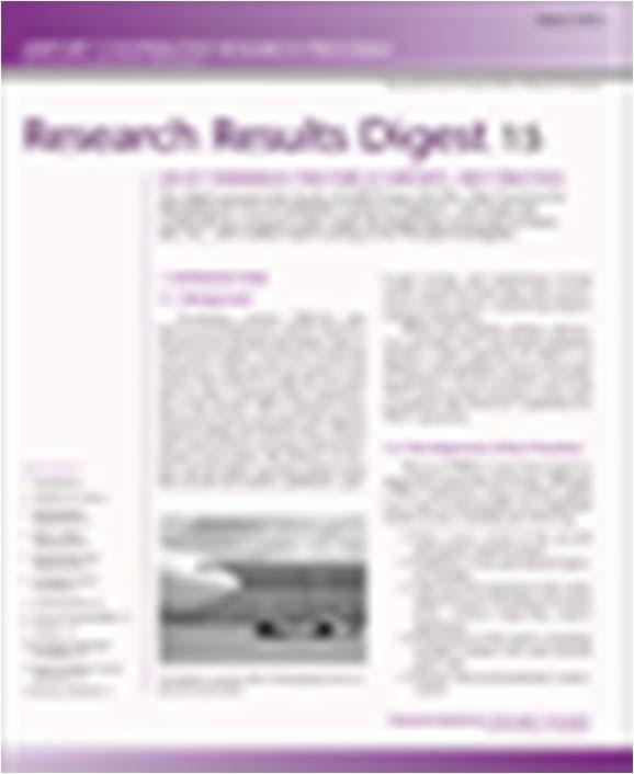 ACRP Publication Types Research Results Digests: