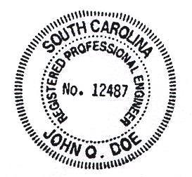 (2) Rubber stamps, impression seals, or computer-generated seals, identical in size, design and content with