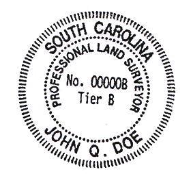 Land Surveyors: For individuals registered as a TIER A Professional Land Surveyor the seal will denote