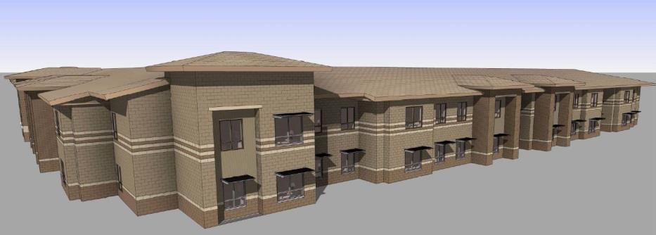 NAF Nellis AFB Temporary Lodging Facility Potential FY17 MILCON Scope: New 72,000 SF, 60 unit, 2-Story Facility on Old Gym site