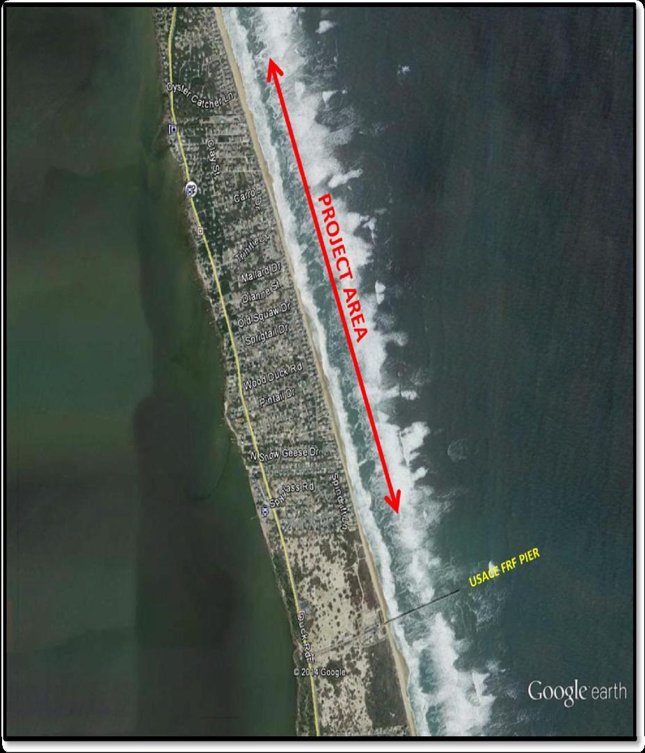 Location Directions to Site: The project begins 100 feet north of Oyster Catcher and extends 1.7 miles south to 137 Spindrift Lane, in the Town of Duck, Dare County, North Carolina.