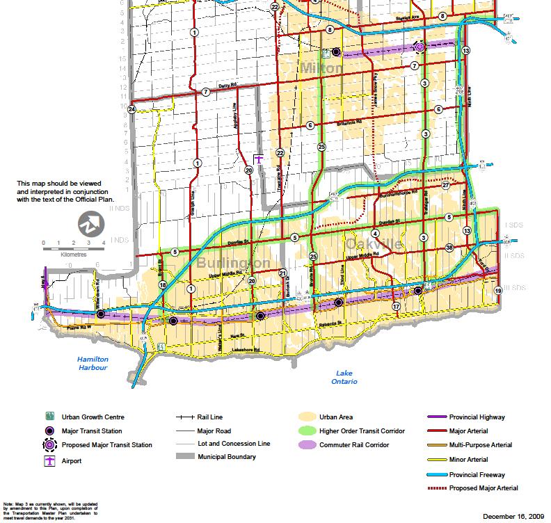Regional Official Plan Amendment No 38 (ROPA 38) Map 3 Functional Plan of Major Transportation Facilities Before and After
