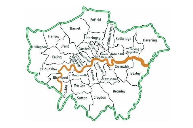 The area of interest is the Greater London Authority area (see map below), in its entirety.