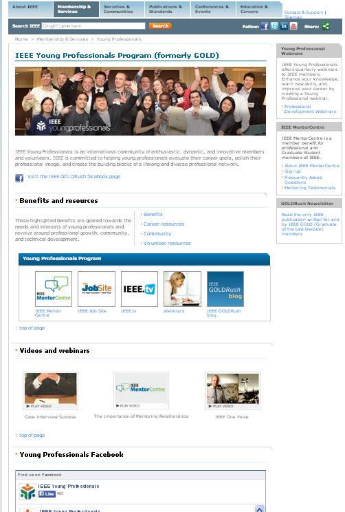 Students & Young Professional New Web Pages Launched - More engaging - Social