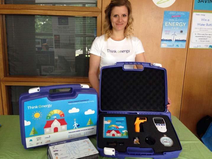 Figure 14: Codema s Verena Brennan showcases the promotional Home Energy Saving Kit which will