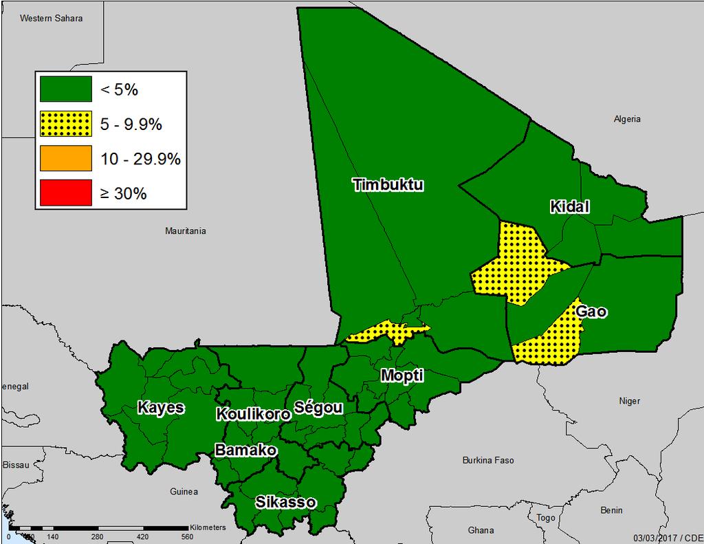Mali: TF Prevalence among