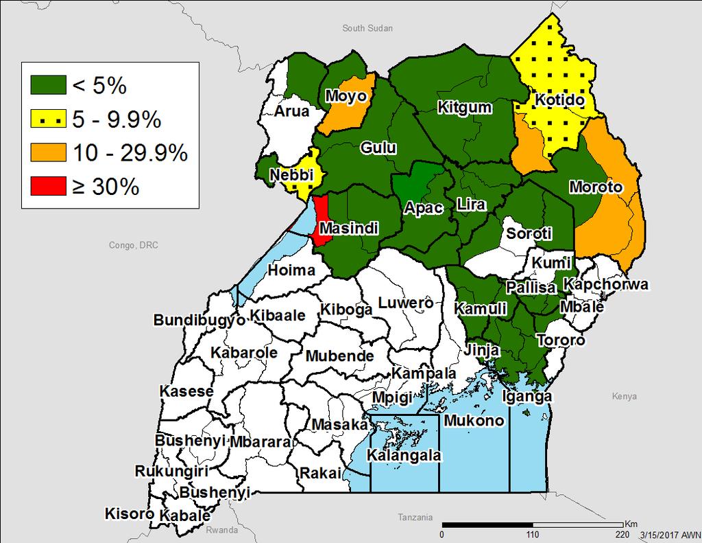 Uganda: TF Prevalence among Children