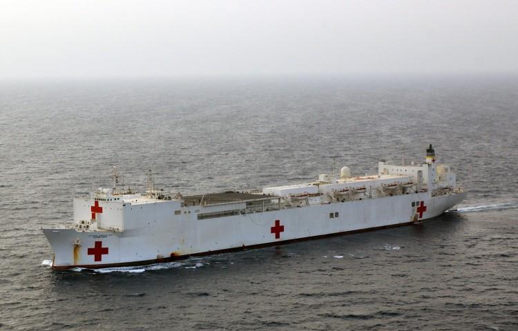 (2) Transport capabilities (a) Flight deck with large internal hangar deck and well deck. (b) May receive casualties via helicopter or waterborne craft. (3) Medical Capabilities.