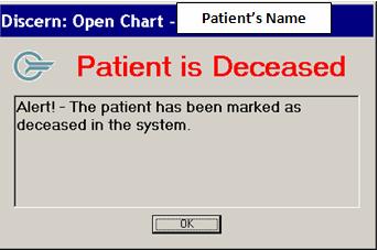 Once the patient s name is highlighted as seen below, select the Depart Process Icon on the tool bar. This will launch you to the Depart Process window.