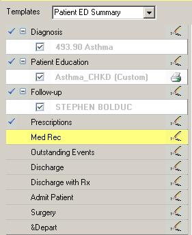 To complete the Depart Process, complete the following steps: To depart the patient, select the icon