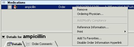 REMINDER: Using the right-click functionality discussed in prior lessons, any order that is not appropriate can be removed prior to signing the order. 15. Sign the order. 16.