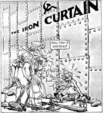 The Iron Curtain Churchill gives an aggressive speech in Missouri warning that an Iron Curtain has fall