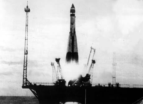 The Space Race The Soviets used an ICBM to launch, Sputnik, the first artificial satellite to orbit the