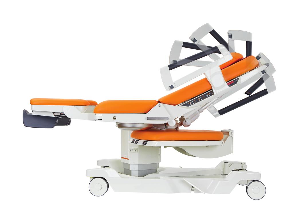 Features Siderails have integrated controls for both patient and caregiver that easily rotate down for patient transfer or