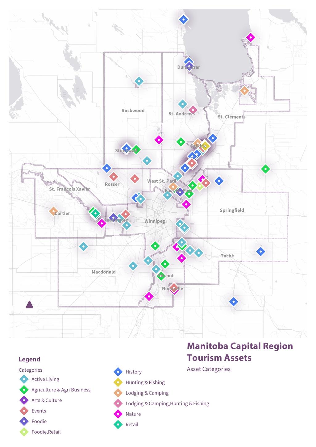 The Partnership of the Manitoba Capital Region All Categories Sample Tourism Routes Sample tourism routes are provide for illustration purposes, to demonstrate how linkages could be utilized within