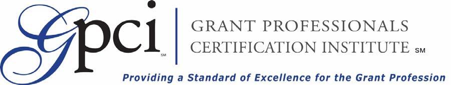 12 Grant Professionals Certification Institute 10881 Lowell Avenue, Suite 190 Overland Park,