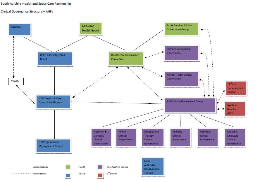 2.3 Governance Arrangements The chart below (Figure 2) shows the current governance arrangements for AHPs taking