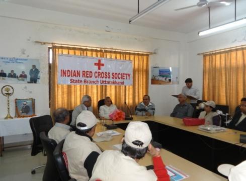 Training IRCS, Uttarakhand and its branches are undertaking mainly two types of training. One is the Senior First Aid and other is CFMR and its ToT's.