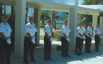 Lucie United Veterans Honor Guard prepares for a rifle salute to honor Korean War MIAs.