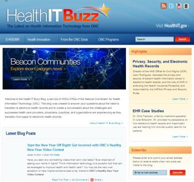 Stay Connected Browse the ONC website at: healthit.