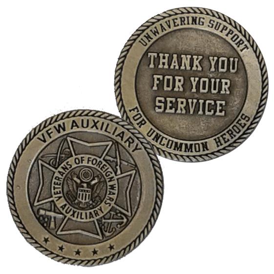 VFW Auxiliary Thank You Coins Let those in the military know we