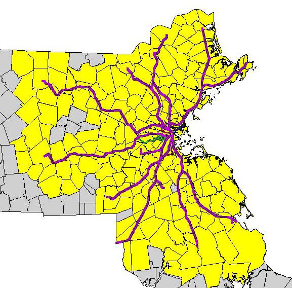 Line 75% Suburban Service Areas: Commuter