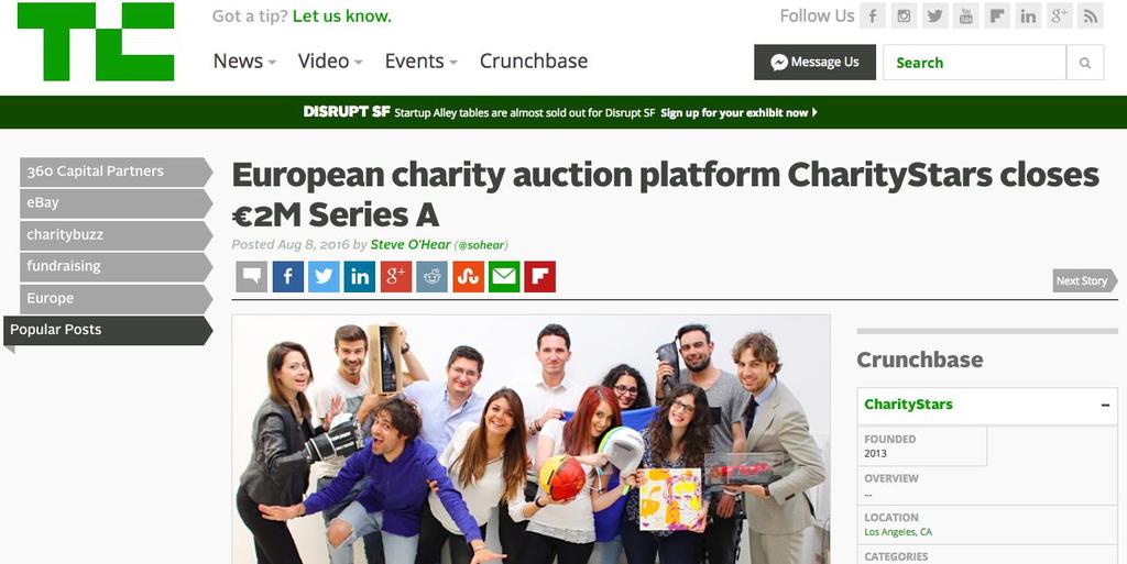 Today, thanks to the numerous varied formats offered by the platform, including auctions, sweepstakes, Buy Now and gala silent auction technology, CharityStars boasts over: 500+ charity partners.
