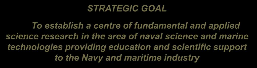 scientific support to the Navy and maritime industry MAIN AREAS Marine technologies Naval science,