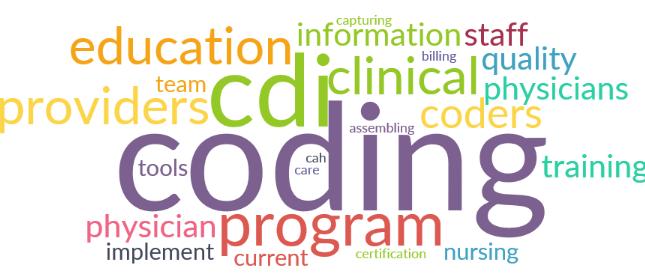 Clinical Documentation Improvement Series What you Told Us What are your hospital's greatest areas of need related to Coding or