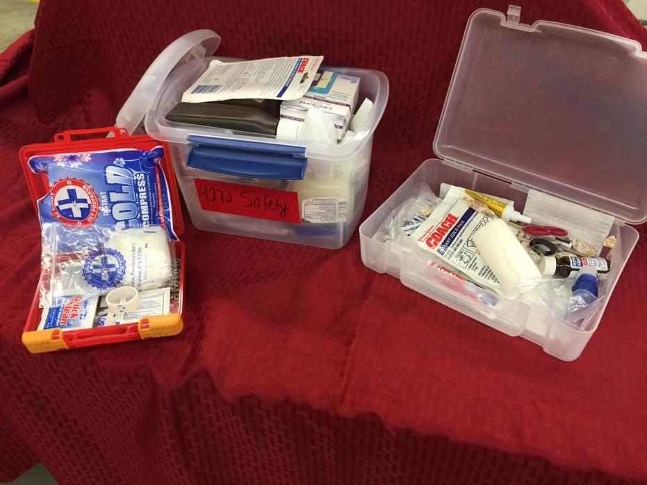 Appendix A: Safety Pictures 1. First aid kits: The team has several first aid kits.