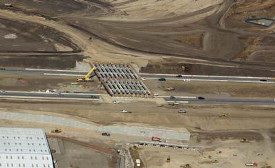With development occurring on both sides of the interstate, a new overpass was
