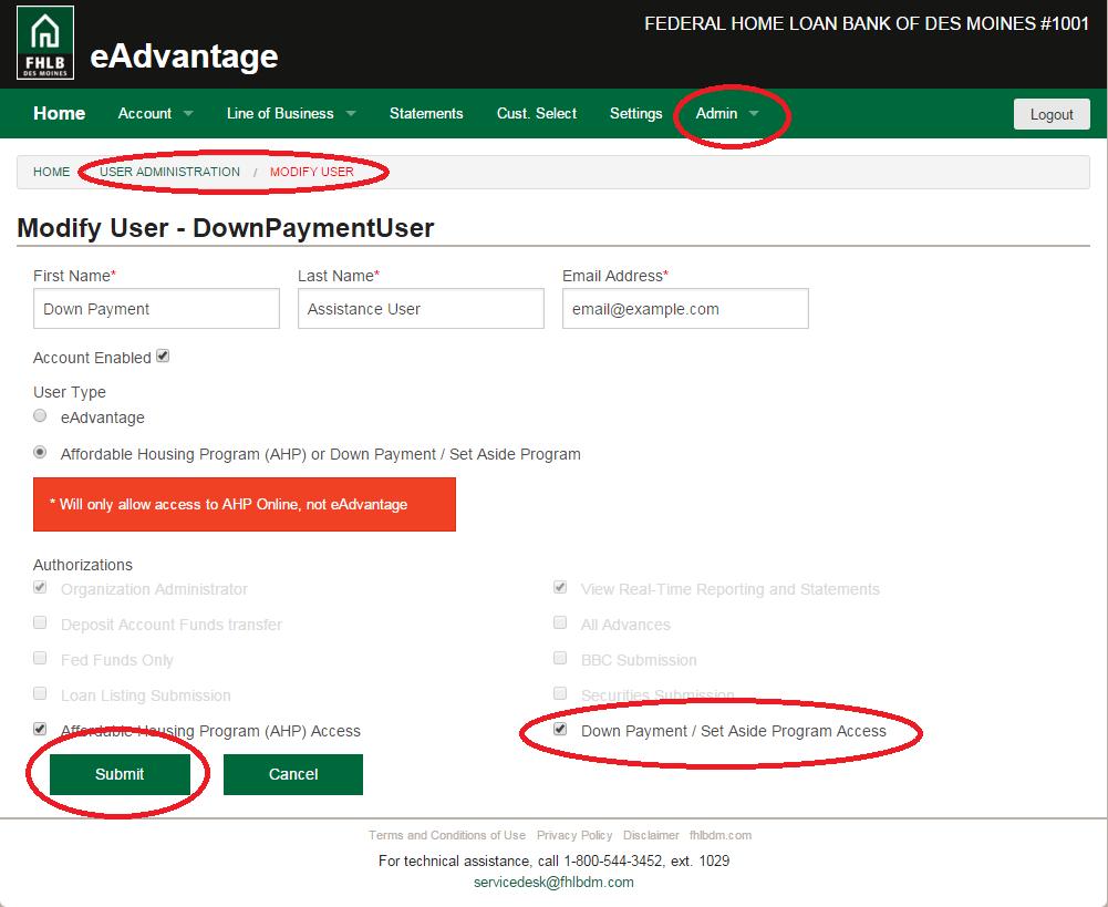 STEP 3: Dwn Payment Online Manual If the member cntact is already a user f eadvantage, the eadvantage Administratr will nly need t mdify their user prfile by assigning the Authrizatin status f