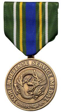 Global War on Terrorism Service Medal: A bronze color metal disc 1 1/4 inches in diameter, charged with an eagle, wings displayed, with a stylized shield of thirteen vertical bars on its breast and