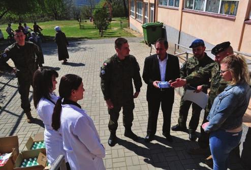On 1st April more than 100 people received medical examinations and treatment in Hani i Elezit/ Elez Han municipality from KFOR international medical personnel during the event known as White