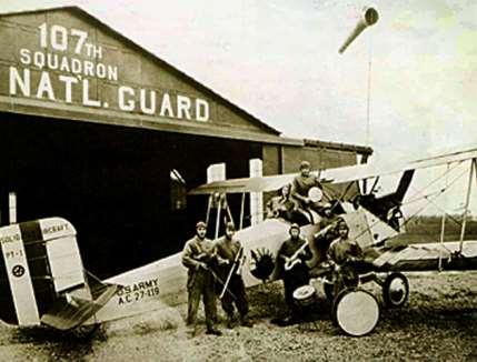 W o r l d W a r I The 107 th Observation Squadron in 1926. The squadron had begun meeting in 1925 and received federal recognition the following year.