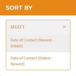 3. Example 2: To sort the Contacted Talent by the oldest date of contact first.
