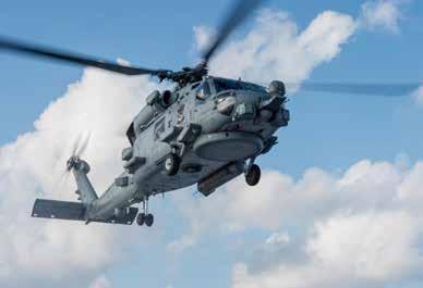 MH-60R/S helicopters weapons deployment, such as with its 20 mm gun, Hellfire missiles, or Advanced Precision Kill Weapon Systems (APKWS).