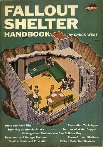 Fallout Shelters Many families constructed special underground bunkers which they stocked with food, water, and other