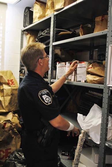Evidence Technician The evidence technician receives, stores and maintains chain of custody of all evidence and items taken in for safekeeping and returns property back to owners when called for.