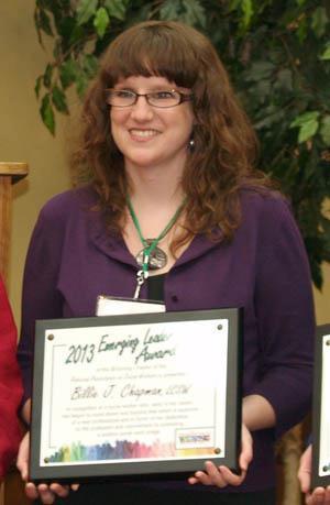 Also honored with the Emerging Leader Award was Billie J. Champan, LCSW of Sheridan Wyoming.