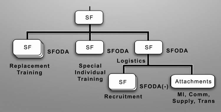 Employment military or paramilitary organization or as an individual SF Soldier assigned or attached to the SAO. In either case, SF may be under OPCON of the SAO chief in his role as the in-country U.