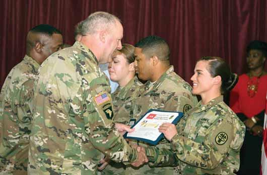ceremony Oct. 19. The awards program was created to acknowledge those who volunteered during the past four months.