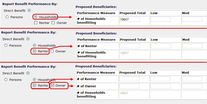 4.4.5 Adding / Editing an Activity (Direct Benefit) Depending on the activity type, grantees may be able to choose between area benefit and direct benefit.