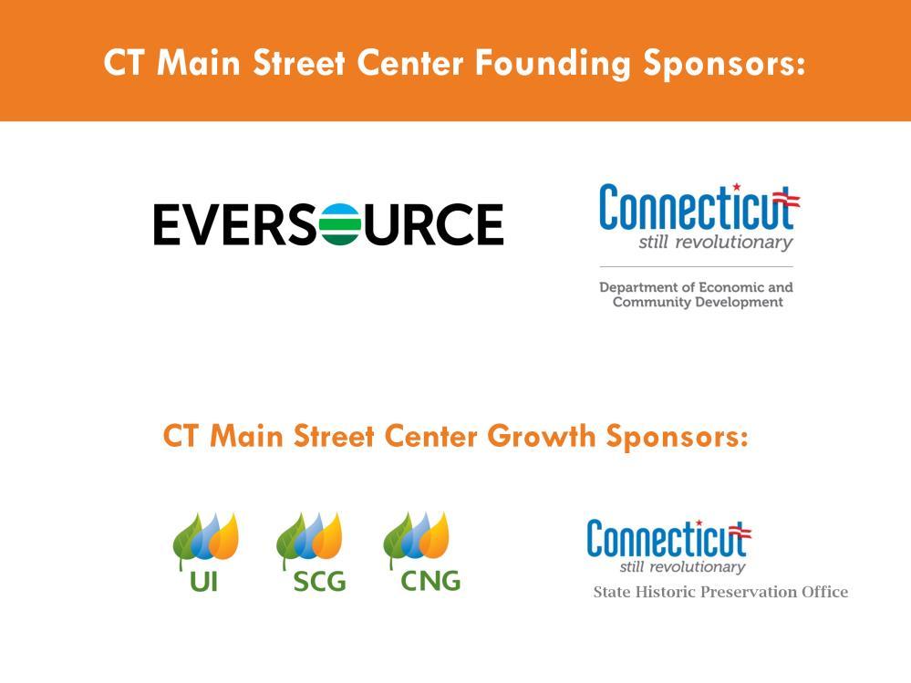 42 Connecticut Main Street Center s founding sponsors are Eversource and DECD.