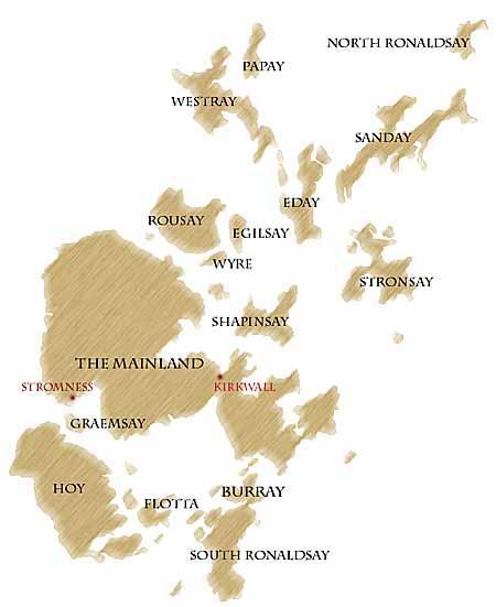 4 Introduction to Orkney Lying off the northern coast of Scotland, between John O Groats and the Shetland Isles, Orkney is an archipelago of over 70 beautiful islands, 17 of which are inhabited.