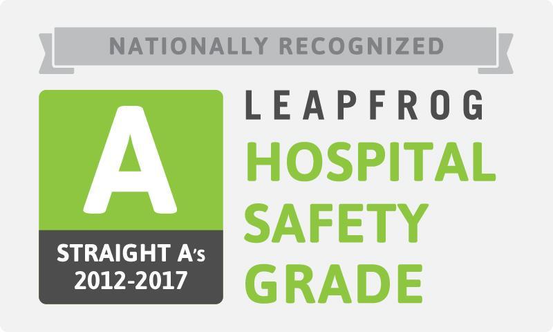 39 Recognition of Excellence 2017 2017 Fall 2017: All Orlando Health facilities receive A grade from