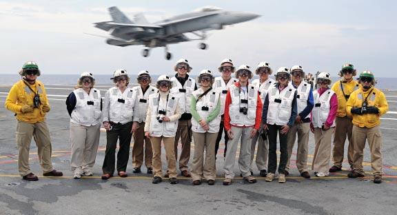 N45 and USFF hosted an environmentally focused ship embark for environmental non-governmental organizations and federal regulators aboard the aircraft carrier USS GEORGE H.W. BUSH.