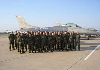 June - July: Deployed 41 personnel and four F-16s in less than 48 hours notice to Shaw Air Force Base, S.C.